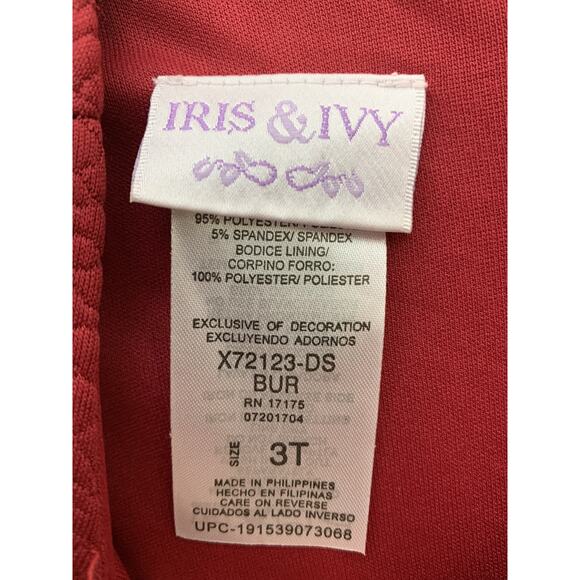 Iris & Ivy Red Dress (3T) ❤️ - Picture 5 of 5